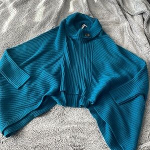 Halogen Turquoise Sweater/Poncho